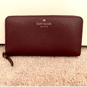 Kate Spade Cameron Continental Wallet - Burgundy